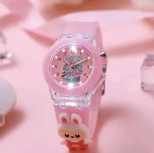 Jam tangan anak Labubu viral terbaru lucu ada LAMPU nya bisa COD