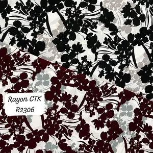 Kain Katun Rayon Viscose Motif Bunga Kecil Premium (0,5 Meter) - Lebar 150 cm