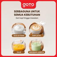Gambar (Best Offer) Goto [COD] Cremo Hand Mixer Mini Milk Frother Elektrik Alat Pengocok Telur USB Rechargeable Free Stand Holder - BLACK dari Goto Living Kota Tangerang 4 Tokopedia