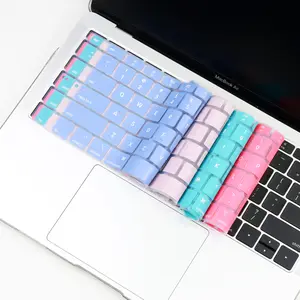 Silicone Keyboard Cover for Macbook 12 inch A1534 A1931 Screen Cover TPU Protector Sticker Film EU US-Enter - US-Pink