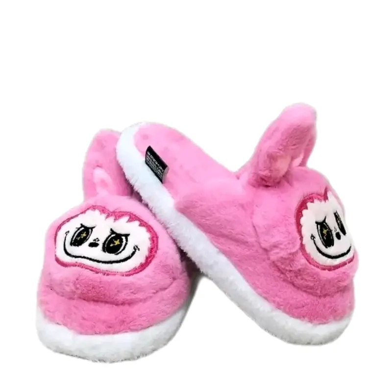 Sandal Labubu Bulu Pink Sandal Anak-Anak Kaki Fashion 3