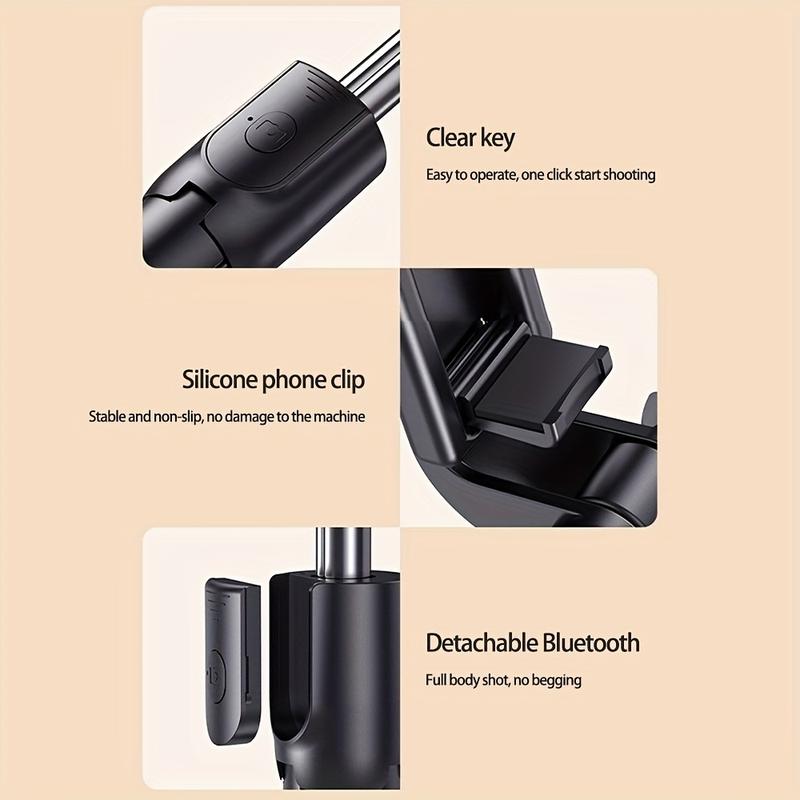 Gậy Chụp Ảnh Tự Sướng Bluetooth, Xoay 360, Tripod Monopod 3 trong 1, Điều Khiển Từ Xa, Màn Trập Có Thể Tháo Rời Giá Đỡ Cầm Tay Có Thể Mở Rộng 8