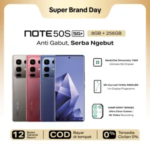 [Authorized Infinix] Infinix Note 50S 5G+ 8/256GB - Up to 16GB Extended RAM - Dimensity 7300 Ultimate - 6.78” 3D Curved FHD+ Amoled - 64MP OIS - 5200 mAh - NFC