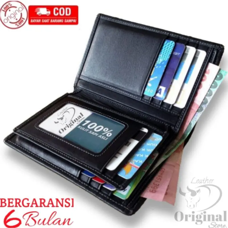 Dompet Kulit Pria 100% ORIGINAL Kulit Asli Model 3/4 0