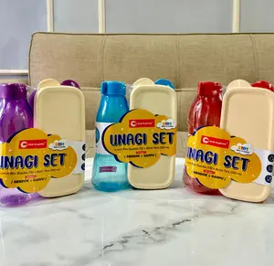 Set Kotak Makan Unagi + Botol Air Clioplast - Kotak Bekal Makan Sekolah 350ML - Kitchenware