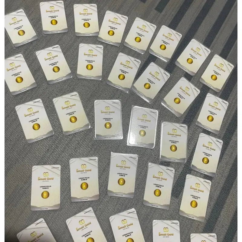 Souvenir pernikahan 0.001 gram kemasan laminating