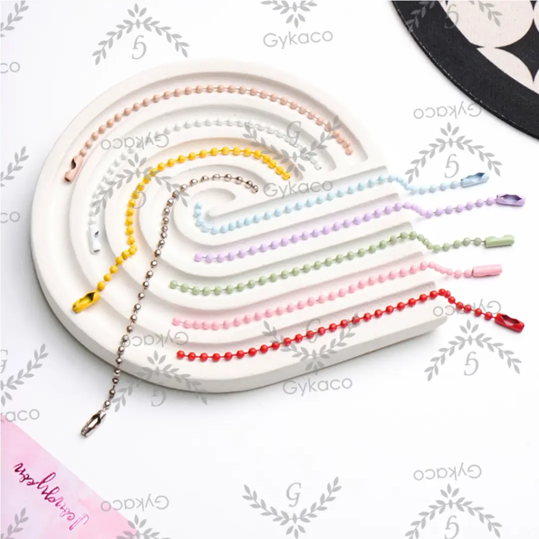 Aksesoris Rante BIJI LADA 12 CM WARNA WARNI / Rantai Hang Tag / Rante Kuku / Gantungan - Asesoris IMPORT