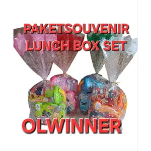 PAKET SOUVENIR ULANG TAHUN BABY FUN/KOTAK MAKAN DAN BOTOL MINUM/TEMPAT MAKAN ANAK/KOTAK BEKAL/KOTAK MAKAN PLASTIK BPA FREE
