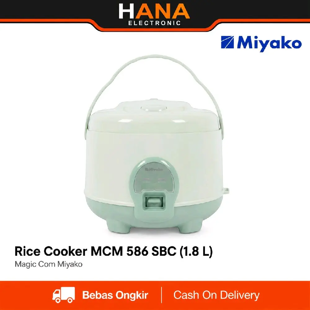 Rice Cooker Miyako MCM-586 SBC 1.8 Liter Nanoal / Magic Com Penanak Nasi Non Stick Anti Lengket [ORIGINAL MIYAKO] Pemanas Penghangat