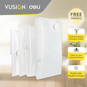 Vusign Vacuum Compression Bag VS58X - Kantong Plastik Vakum, Anti Air & Anti Jamur, Ideal untuk Penyimpanan Pakaian & Selimut, Hemat Ruang