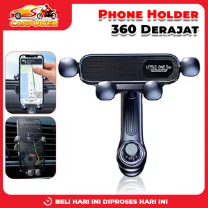 Phone Holder Rotasi 360 Derajat Dududkan HP Aksesoris Interior Mobil Multifungsi Berkualitas
