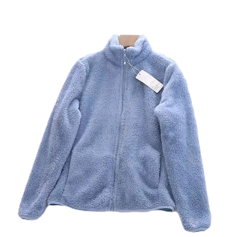 Jaket bulu serpa unisex Dewasa pria/wanita Jaket Tebal Blazer Cowok Outer Casual Panjang Winter Hitam Baju Nyaman Keren Distro Formal Cuci Dingin Semi musim gugur Outdoor pakaian wanita style korea ledis bulu lembut import Fleece