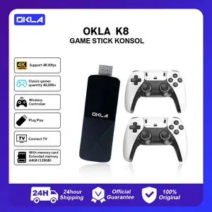 OKLA  K8 - GAME STICK NO NEED WIFI - 40.000+ Games Joystick Controller Gamepad - Live