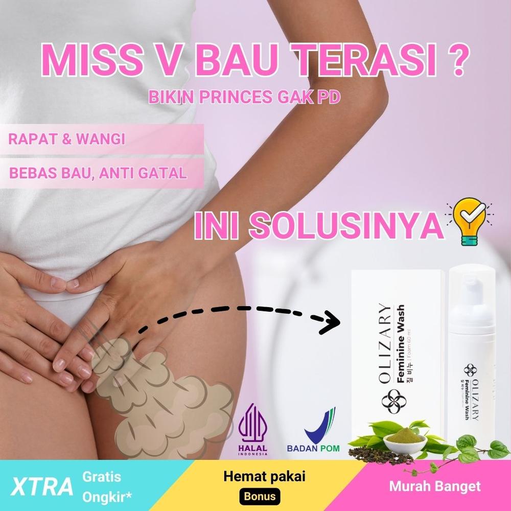 OLIZARY Feminine Wash Pencerah & Penghilang Bau dengan Sirih Extract & Mentol - Gatal, Perawatan - Hygiene, Keputihan - 1 BOX