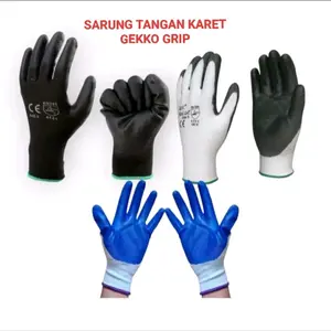 paket 3 pasang sarung tangan gekko karet tebal anti cutting anti benda tajam serbaguna