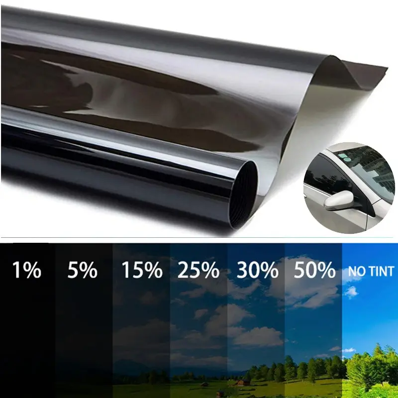 Cuộn Phim Nhuộm Giấy Bạc Cửa Sổ Ô Tô Màu Đen, 50CMX1M, Để Trang Trí Cửa Sổ Ô Tô Và Gia Đình, Phim Kính, Bảo Vệ Năng Lượng Mặt Trời Và Tia Cực Tím, Phim Dán Cửa Sổ