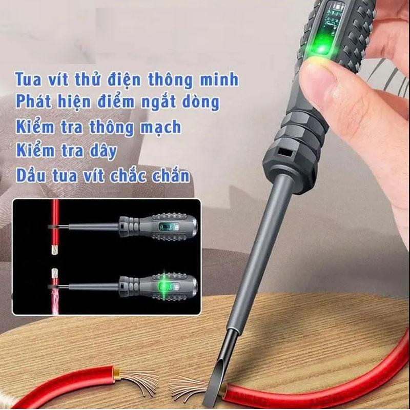 Combo 2 Tua Vít Bút Thử Điện Cảm Ứng Từ Thông Minh Thiết Kế Chắc Chắn Bền Bỉ Chịu lực Tốt