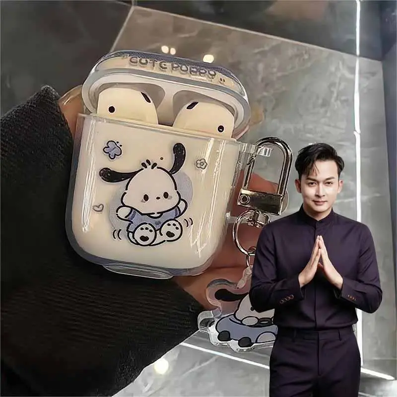 HEADSET BLUETOOTH TWS  EARPHONE BLUETOOTH 5.0 WITH CARTOON CASING Bass Headphones Wireless Ponsel Earbud