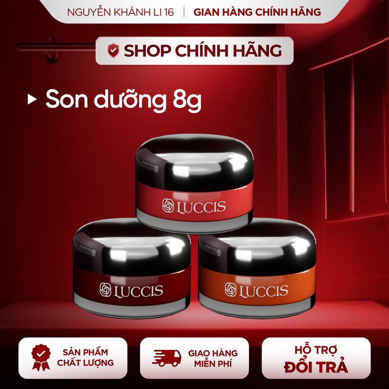  Son Dưỡng Môi  LUCCIS Son Dưỡng Có Màu Có Thành Phần Chống Nắng Giúp Bảo Vệ Môi Khỏi Tác Động Của Môi Trường Hỗ Trợ Lên Màu Môi Sau Phun Môi Cải Thiện Thâm Loang Sau Phun Môi Dưỡng Ẩm Giúp Cho Môi Luôn Mềm Mịn Căng Mọng Hũ 8g Skincare Cosmetic 