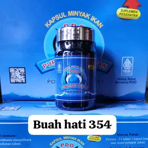 Kapsul Minyak Ikan Pure Deep Ocean PDO 354 Original Suplemen Kesehatan Halal Omega 3-6-9 EFA Vitamin E untuk Dewasa & Anak-anak