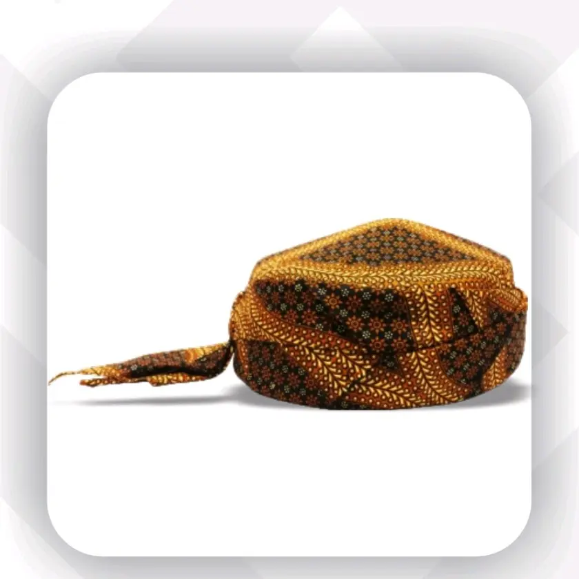 Peci Batik Khas Jogja - Motif Truntum Coklat