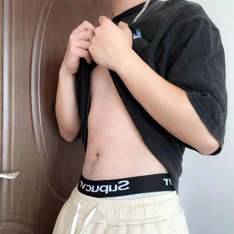 Hộp 4 chiếc Quần lót nam , quần sịp nam boxer, sịp đùi nam chất liệu Thun lạnh thoáng mát kháng khuẩn SUP underwearmen ( Đỏ đen trắng xám) 7