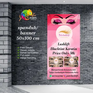 Spanduk 50x100 Eyelash Custom Desain