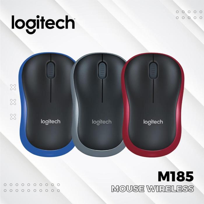 Gambar Logitech M185 - Wireless optical Value Ergonomic Design Mouse I M 185 - Black Edition  dari Duta Mandiri Infokom Kota Administrasi Jakarta Pusat Tokopedia