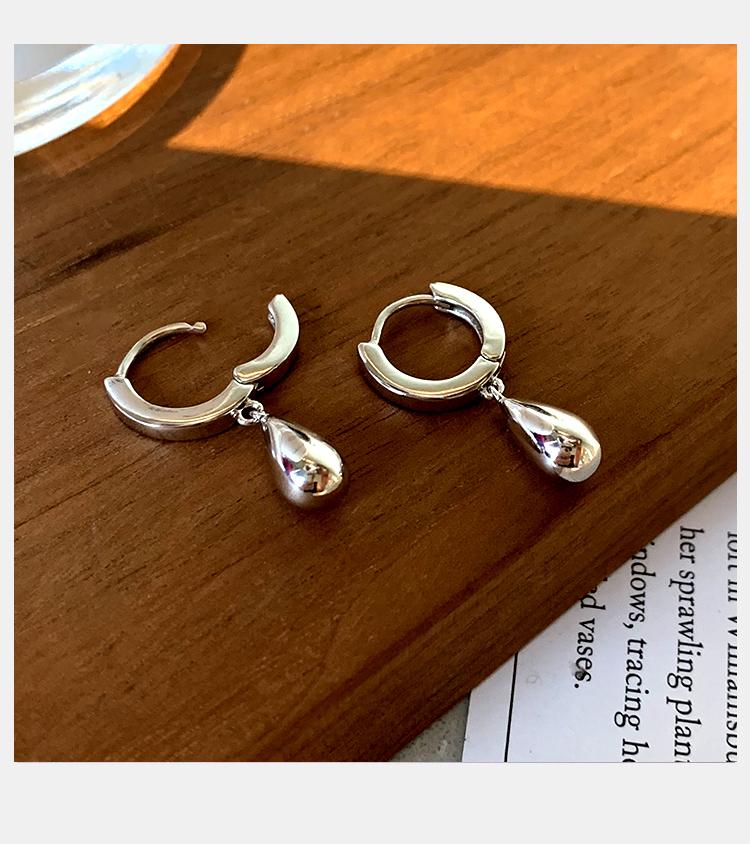 Product Introduction of 925 Sterling Silver Water Drop Dangle Earrings Simple and Special for Girls Party 5