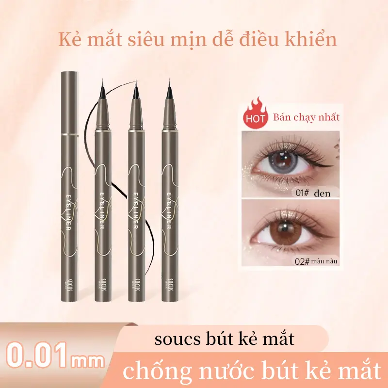 [Giảm giá dịp lễ] Bút Kẻ Mắt Nữ Mới Làm Quen, Cực Mỏng, Lâu Trôi, Không Thấm Nước, Chống Nhòe, Thích Hợp Cho Lông Mi Dưới, Nhanh Khô, Không Phai Màu, Bút Phấn Mắt, Được Khuyên Dùng Cosmetic Mỹ Phẩm manhua  lashes