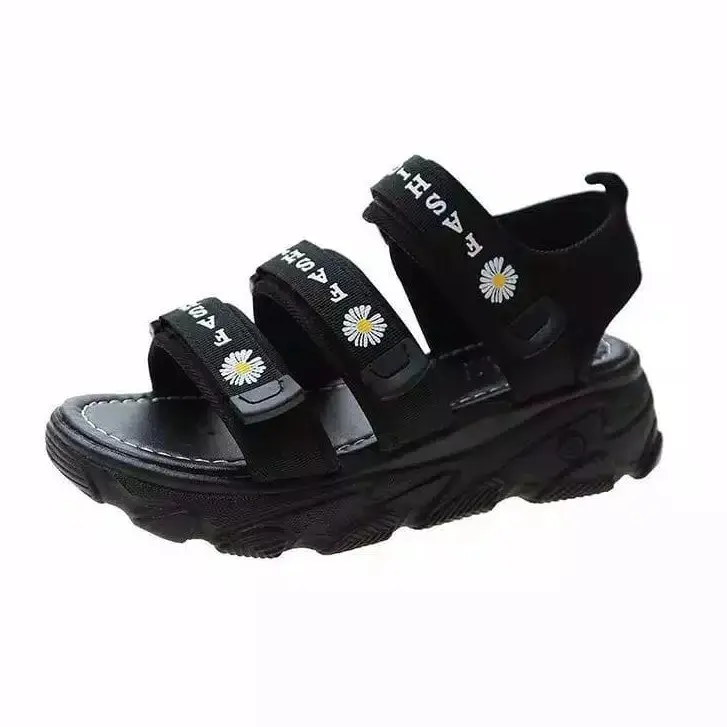 Sandal Korea Gunung Pereman Anak-Anak dan Dewasa Flat Korean fashion Flower Kekinian 4