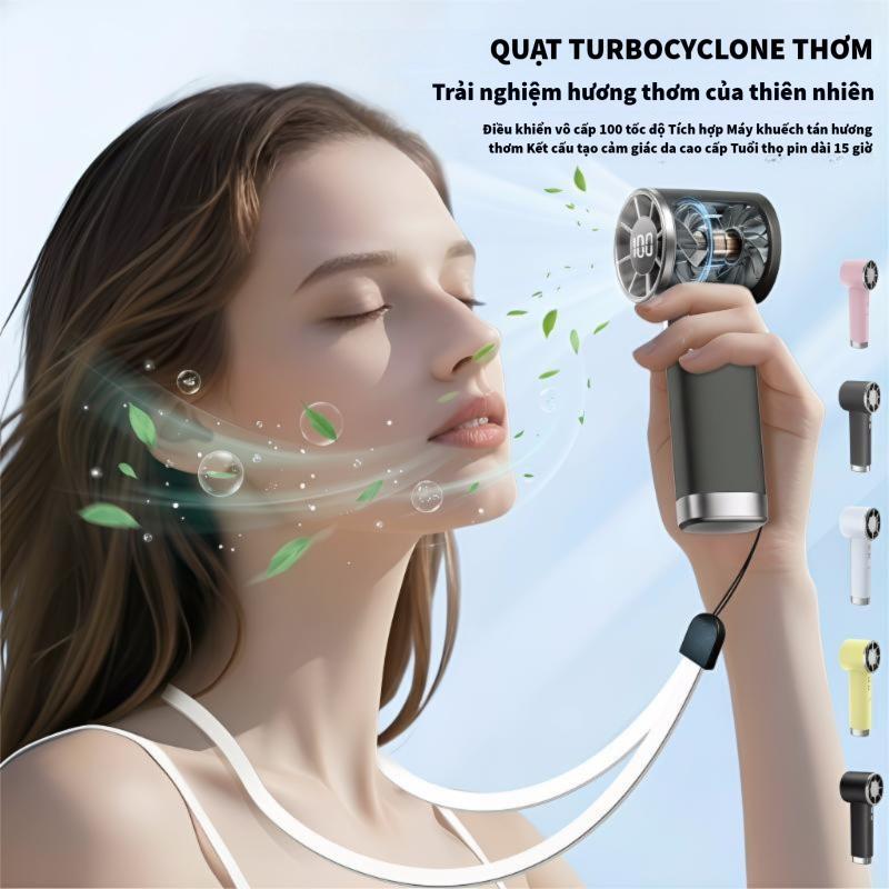 Quạt Cầm Tay TWC TS1013 | Tốc độ gió tới 9m/s Điều chỉnh 100 cấp độ | 6 Màu sắc…