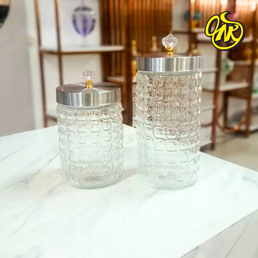 Toples Kaca Bening Emerald Square 1100 ml 150 ml untuk Simpan Makanan Toples Lebaran