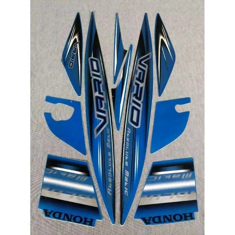 Striping Stiker Motor Honda Vario 110 karbu warna Biru Th 2008 Motorcycle