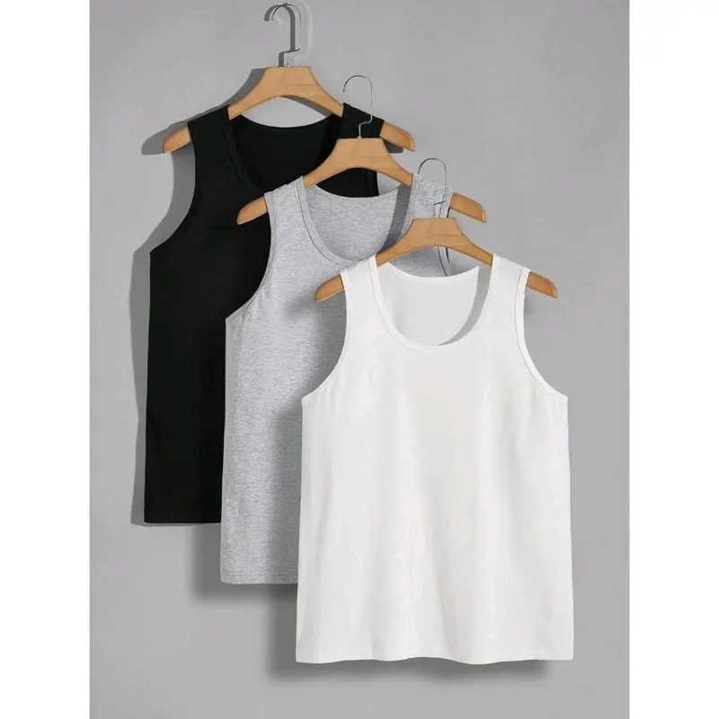 Paket Isi 2 Pcs Kaos Dalam Singlet Pria Dewasa Bahan Cotton Santai 2