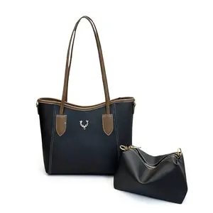 Tote Bag Wanita AIRA Simpel mewah muat banyak ada Pouch muat make up fungsional Totebag