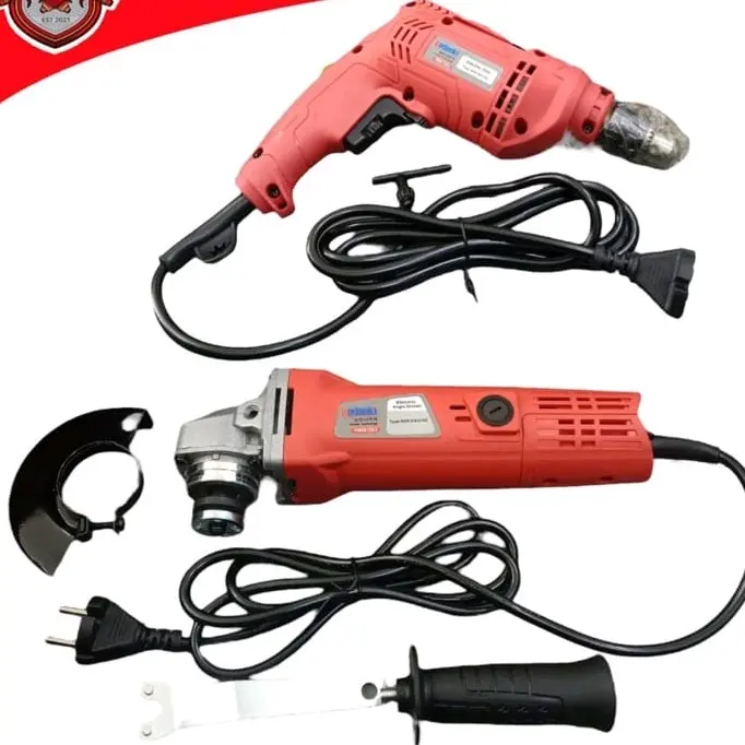Paket las gerinda Bor mesin las 450 watt paket komplit gerinda 4 inchi kodenki bor 10 mm besi kayu beton dll 1