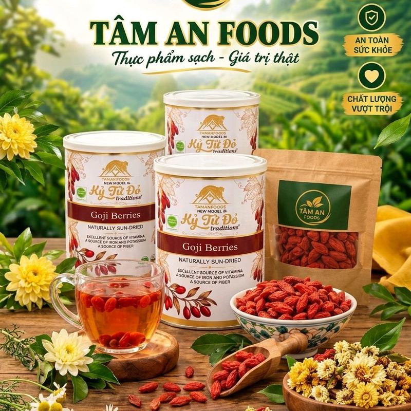 Kỷ Tử Đỏ Organic hạt to khô thơm tự nhiên - Thực phẩm hữu cơ Food -Kỷ Tử Sấy Khô Organic 354gr - Kỷ Tử Khô Hữu Cơ Organic kỳ tử kỳ tử vương kỳ tử đại kỳ tử mộc