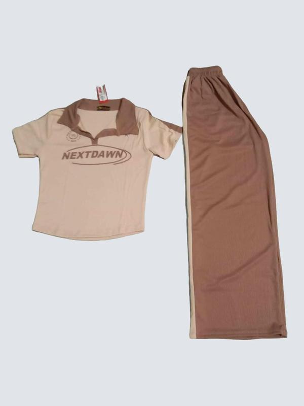 SÉt Bộ Thun tăm lạnh áo cổ trụ phối Quần Nẹp ỐNG SUÔNG NỮ set  botieuthu Kem Voi Ong Xốp Sen Women Dress Top Nhung quan boong