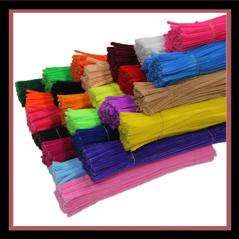 Kawat Bulu Mercy Polos / pipe cleaner Pastel Rainbow Mix isi 100pcs