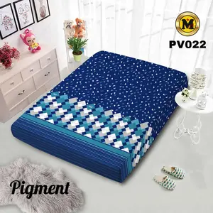 Sarung Kasur Resleting Motif Aesthetik Blue Diamond, Kotak Hitam, Karakter Ukuran 80x200 90x200 160x200 180x200