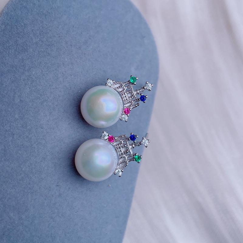 Product Introduction of Natural Freshwater Pearl Women's Earrings Necklace Made of Pure Silver Material Set, Elegant Gift, Fashionable Jewelry 4