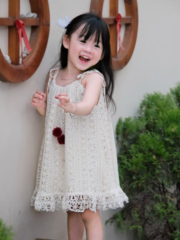 Váy Hai Dây Ren Dừa Cho Bé Gái May Đũi Hoa Siêu Mát Mặc Đi Biển Đi Chơi Siêu Hợp