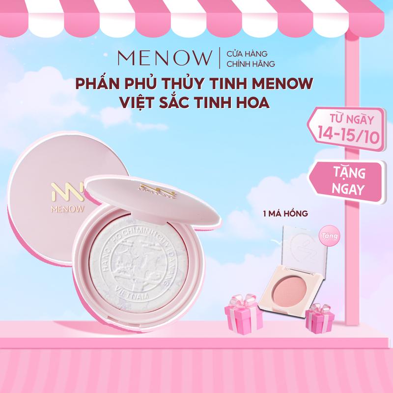 [MUA 1 TẶNG 1] Phấn phủ thuỷ tinh mỏng nhẹ MENOW Việt sắc tinh hoa 7gr [TẶNG 1 MÁ HỒNG]