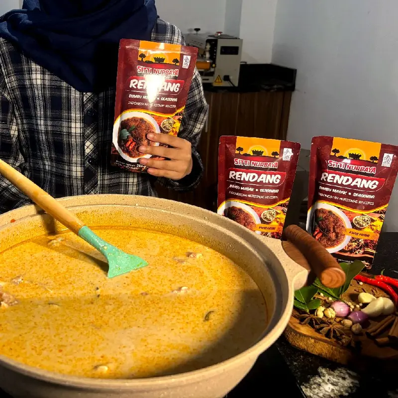 Bumbu Rendang PADANG Instan Untuk 1 kg Daging - Sitti Nurbaya - VIRAL, ENAK, HALAL, & TANPA PENYEDAP 1