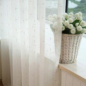 CASA RUYI Blanco Crema Cortina Sheer Con Textura De Brillo Sutil  137CM * 240CM  Estilo Minimalista Permite La Luz Sin Deslumbrar
