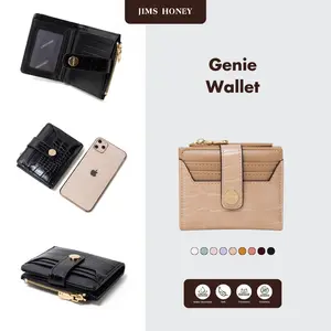 JIMS HONEY Dompet Kecil Wanita Genie Wallet Dompet Kulit Lipat Dompet tipis Kartu Uang women