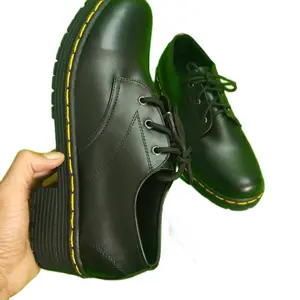 Sepatu Wanita Semi Bots"MADDALYN Shoes"Docmart Original Round Toe Sepatu high Hitam Tracking PDH PDL Terlaris semi Boots