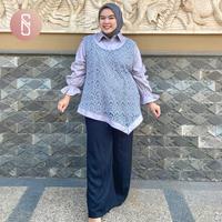Gambar Myshawl Hana Outer Jumbo Big Size Brukat Organza Kondangan Wisuda Polos Bunga Cardigan Kancing Belakang Bahan Premium Toyobo Uk XXL 3XL 5XL Zerika - Peach, 2XL dari My Shawl Kota Bandung 5 Tokopedia