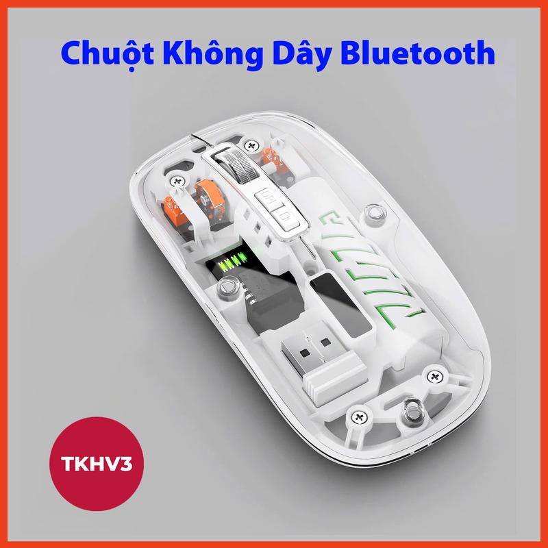 Chuột Không Dây A66 Trong Suốt Chuột Bluetooth Không Dây Dùng Pin Sạc, Click…